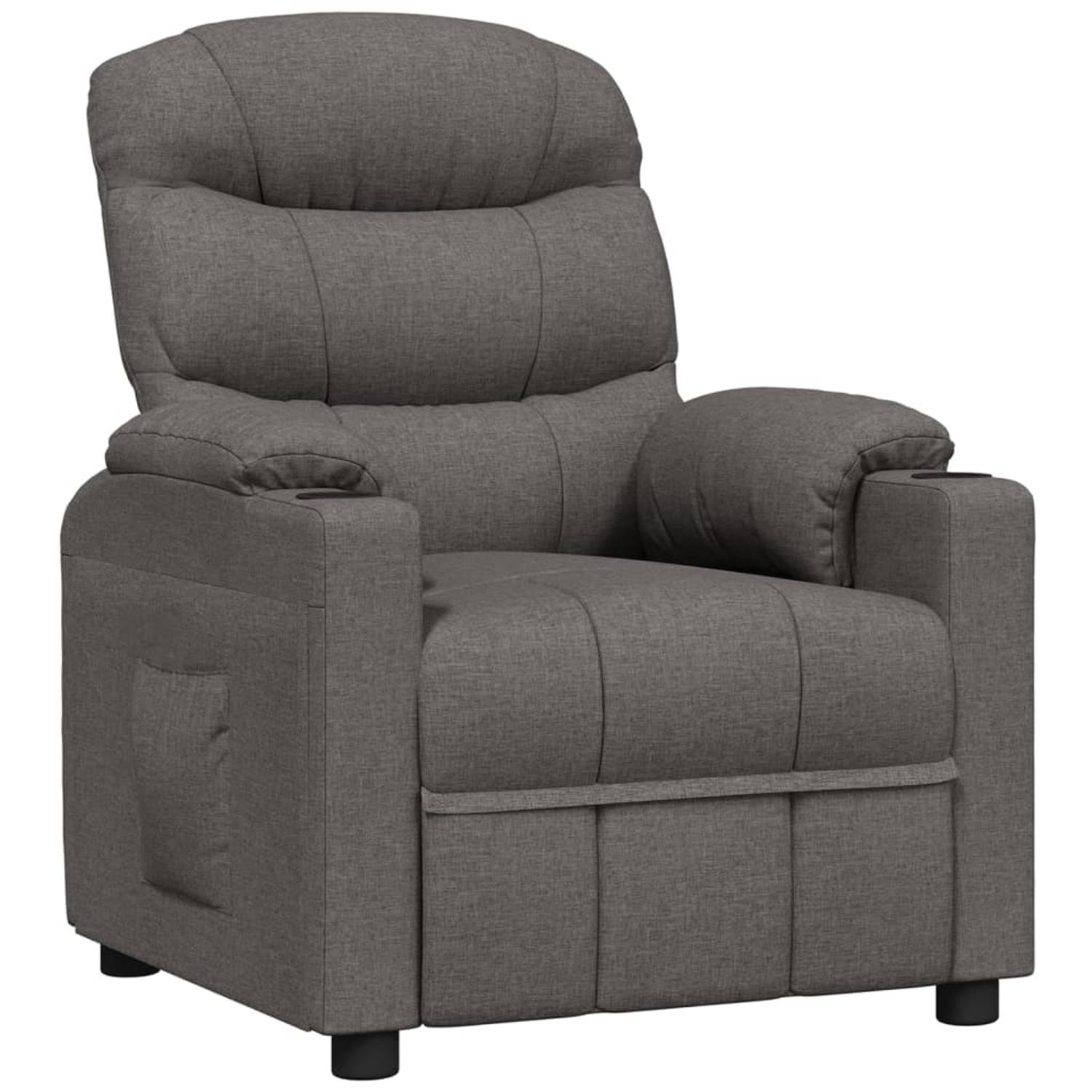 The Living Store Fauteuil verstelbaar stof donkergrijs - Fauteuil