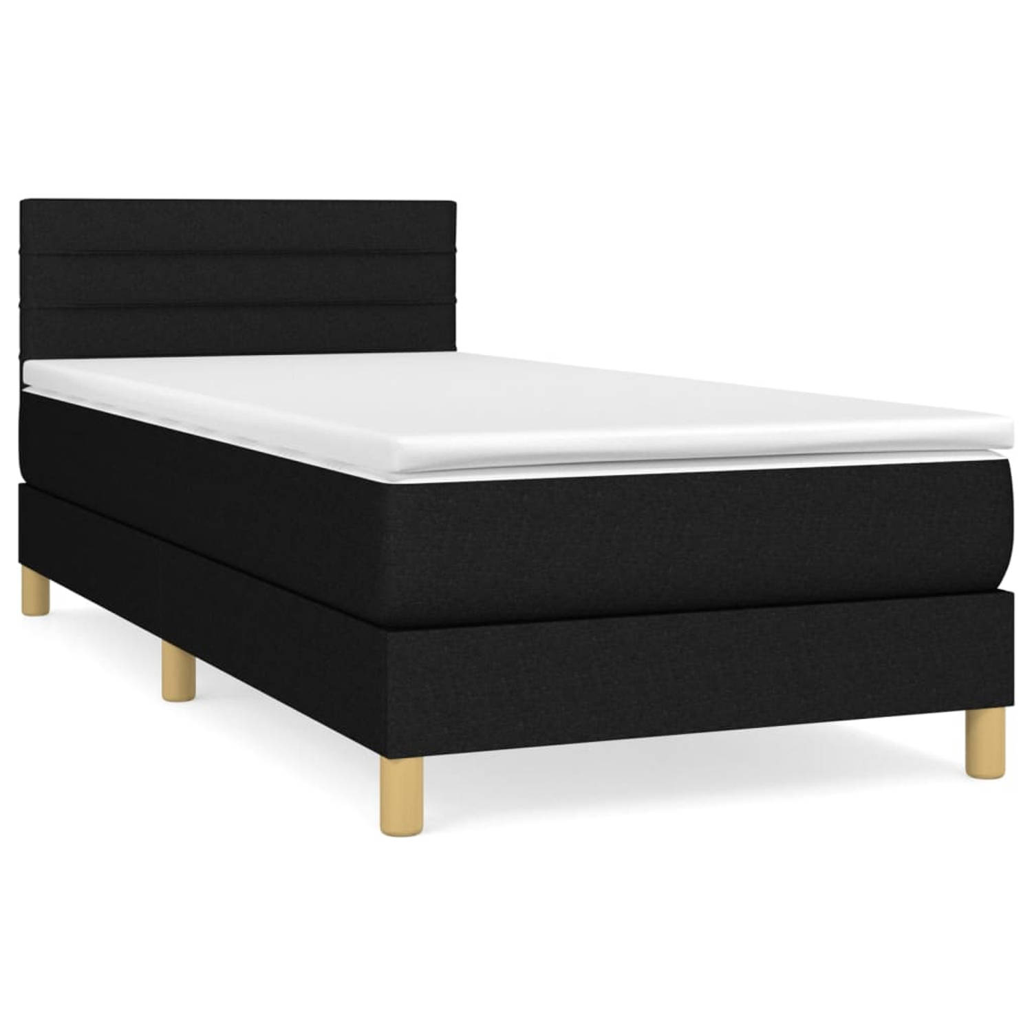 The Living Store Boxspringbed - Comfort - Bed - 203 x 80 x 78/88 cm - Zwart