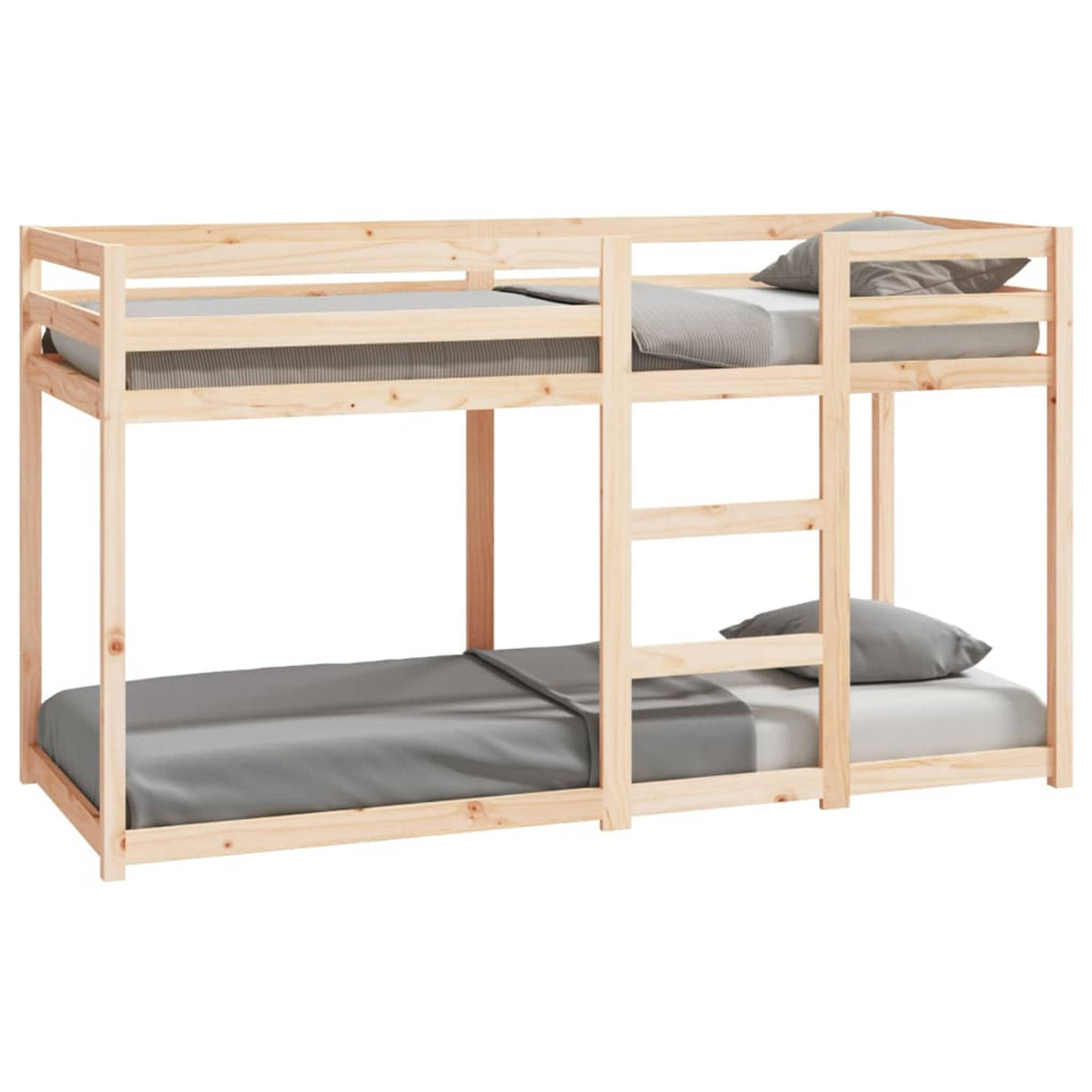 The Living Store Stapelbed massief grenenhout 75x190 cm - Stapelbed - Stapelbedden - Bed - Bedframe - Stapelbedframe - Bed Frame - Bedden - Bedframes - Stapelbedframes - Bed Frames