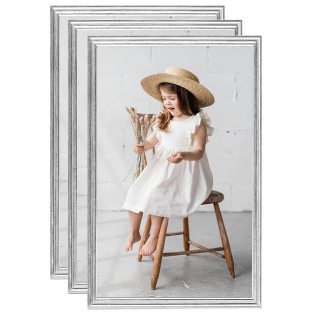 The Living Store Fotolijsten - Zilver - 13 x 18 cm - Klassieke lijnen en eenvoudige fotoverwisseling
