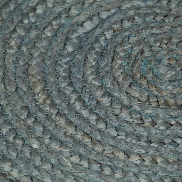 The Living Store Jute tapijt - 150 cm - Handgemaakt - Olijfgroen - Aantrekkelijke textuur