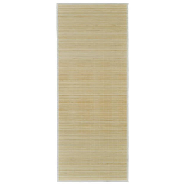 The Living Store Bamboe Tapijt - Naturel - 160 x 230 cm - Anti-slip PVC-onderkant