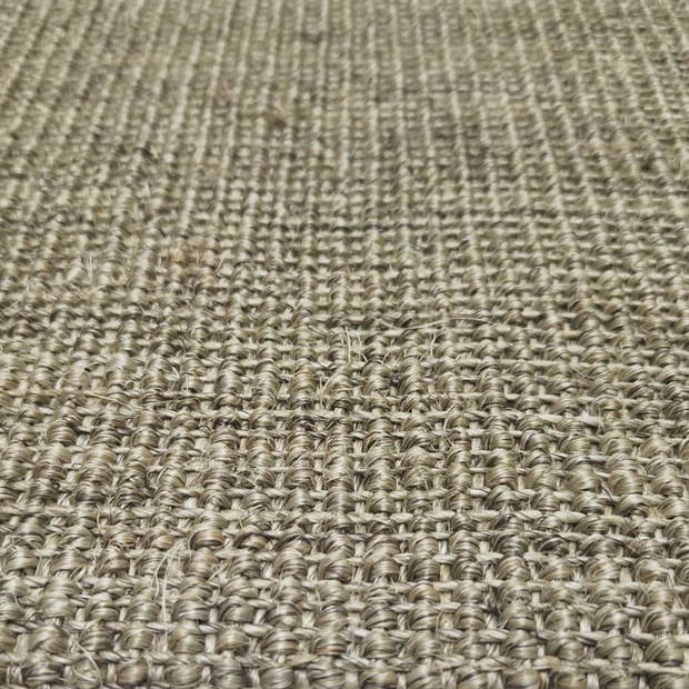 The Living Store Sisal Sisalkleed - 66 x 250 cm - Taupe - 100% sisal - Anti-sliponderkant