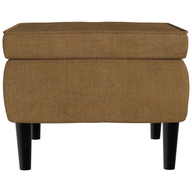 The Living Store Armstoel Fauteuil - 81 x 90 x 96.5 cm - Brown Velvet