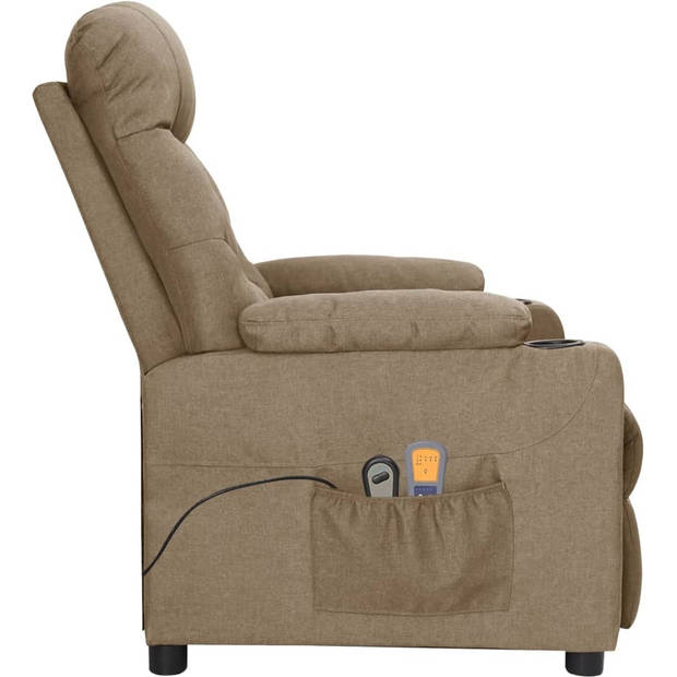 The Living Store Elektrische Massagefauteuil - Taupe - 73 x 94 x 101.5 cm - 6-punts massage