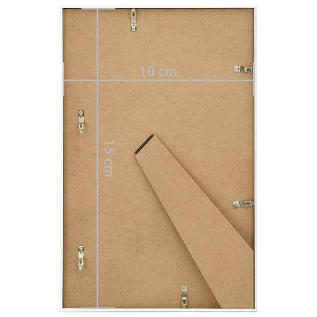 vidaXL Fotolijsten 3 st voor tafel 10x15 cm MDF wit