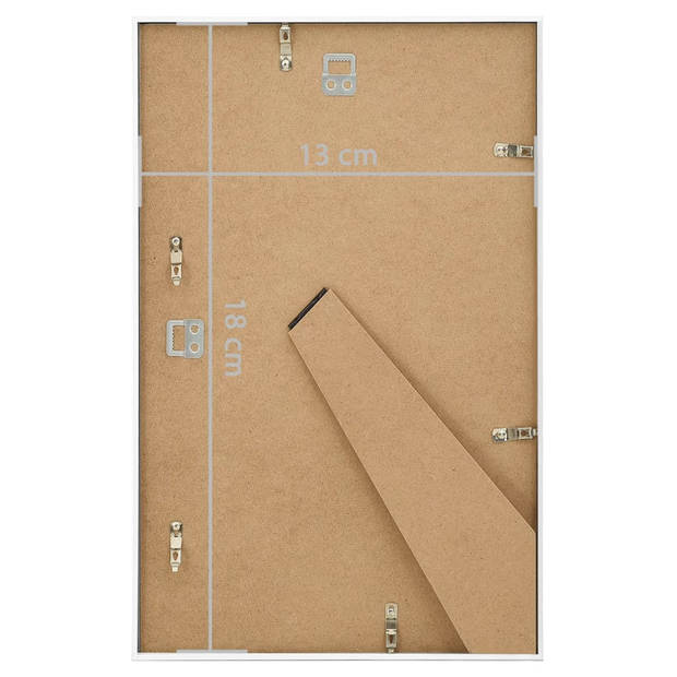 vidaXL Fotolijsten 5 st voor wand of tafel 13x18 cm MDF wit