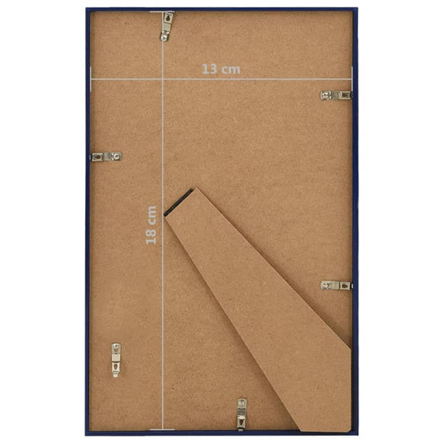 vidaXL Fotolijsten 3 st voor tafel 13x18 cm MDF blauw