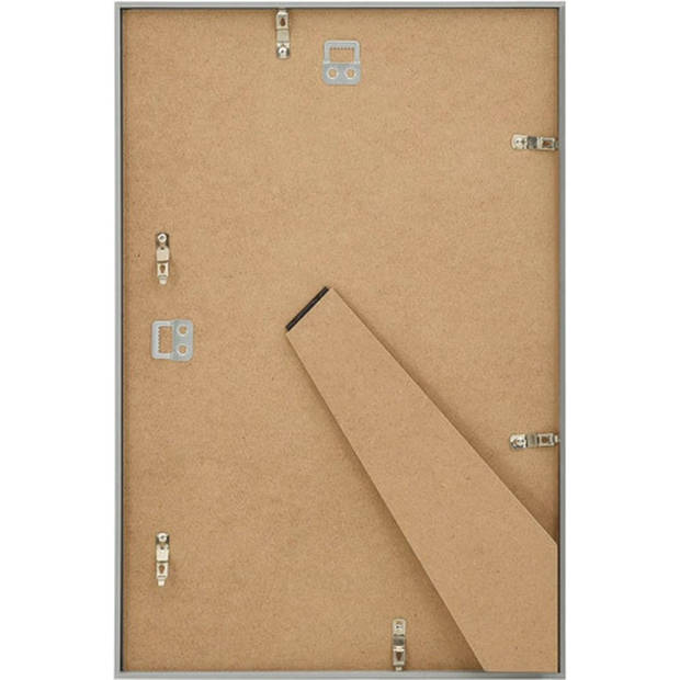 The Living Store Fotolijsten - 59.4 x 84 cm - Zilver PVC MDF PS - Set van 3