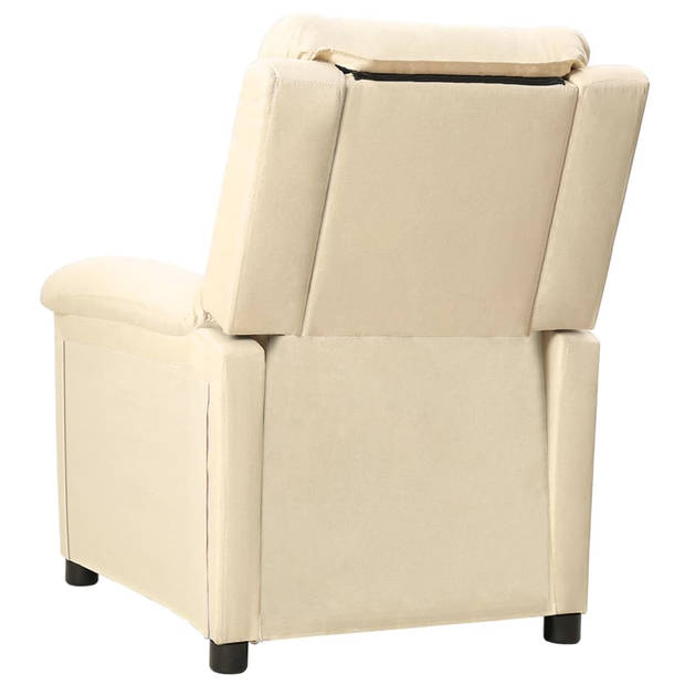 The Living Store Verstelbare Fauteuil - Crème - 74 x 92 x 101.5 cm - Comfortabel en Duurzaam