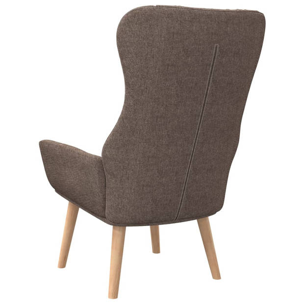 The Living Store Relaxstoel - Relaxstoel - 70x77x94 cm - kleur taupe