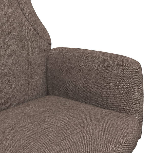 The Living Store Relaxstoel - Relaxstoel - 70x77x94 cm - kleur taupe