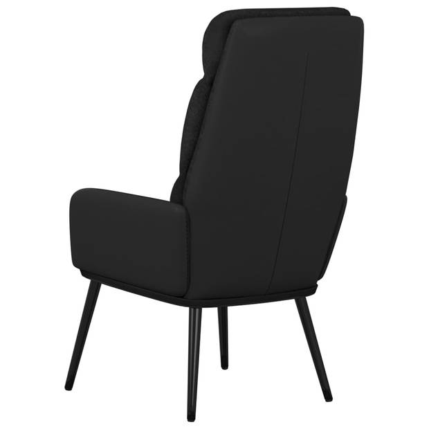 The Living Store Relaxstoel - Fauteuil - Zwart - 70 x 77 x 98 cm - Stevig en comfortabel