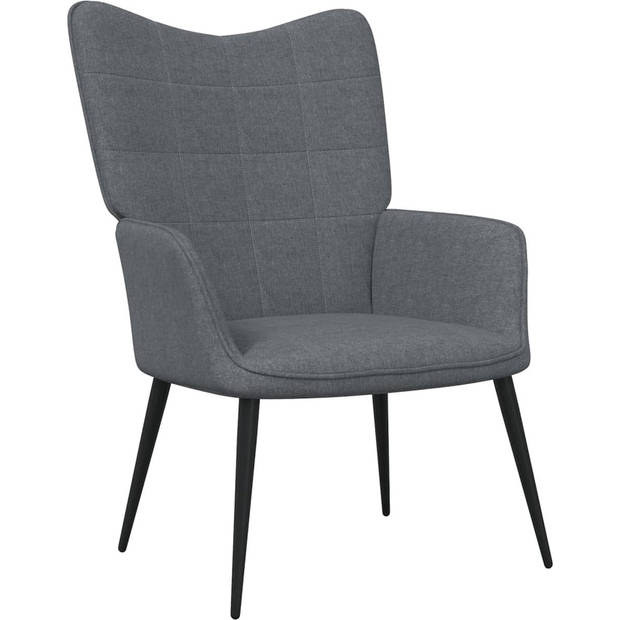 The Living Store Relaxstoel - Comfort - Stoelen - 61x70x96.5 cm - Donkergrijs