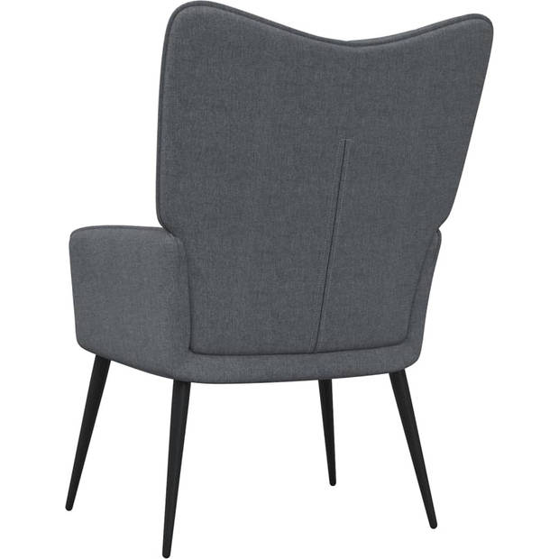 The Living Store Relaxstoel - Comfort - Stoelen - 61x70x96.5 cm - Donkergrijs