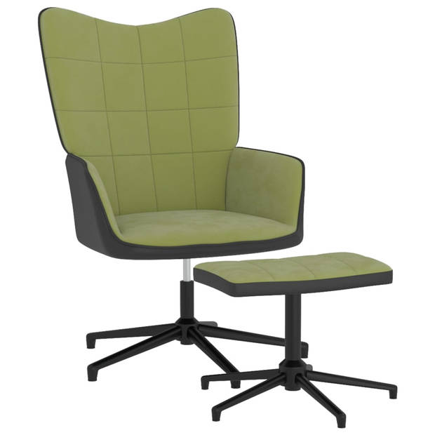 The Living Store Relaxstoel - Fauteuil - 62x68x98 cm - Lichtgroen