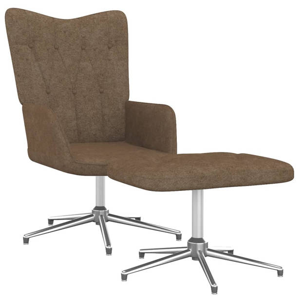 The Living Store Relaxstoel V1 - Taupe - 62x68x98 cm - 360 graden draaibaar