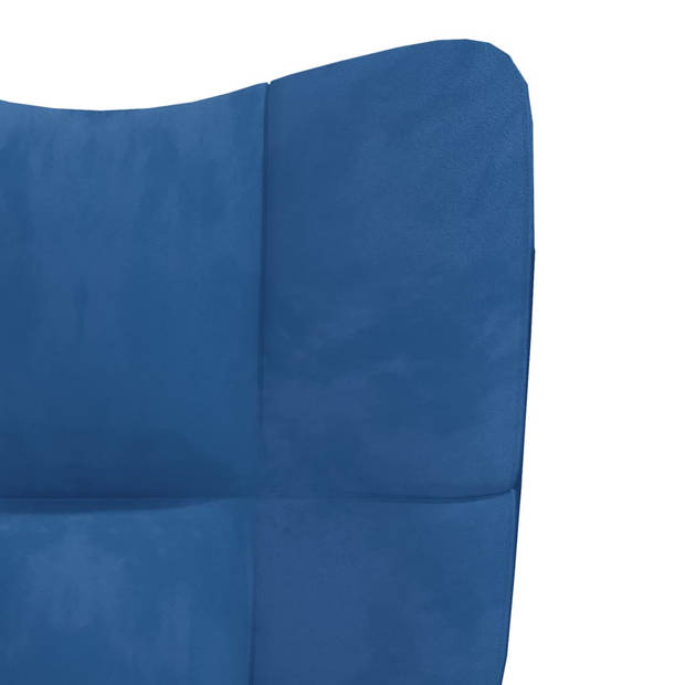 vidaXL Relaxstoel fluweel blauw