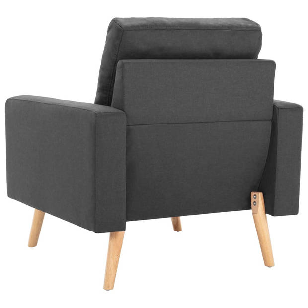 The Living Store Fauteuil stof donkergrijs - Fauteuil