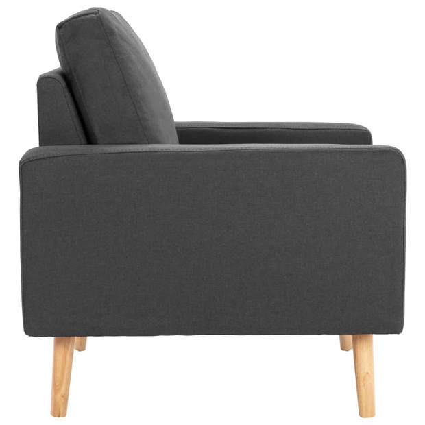 vidaXL Fauteuil stof donkergrijs