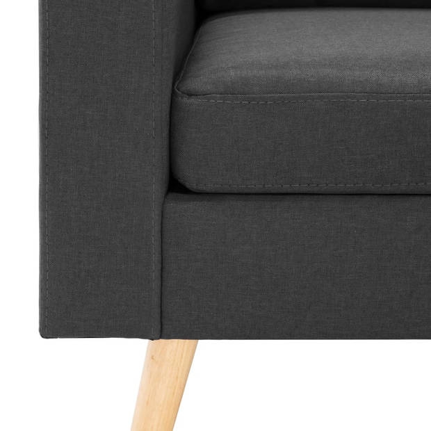 The Living Store Fauteuil stof donkergrijs - Fauteuil