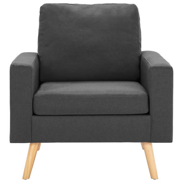 vidaXL Fauteuil stof donkergrijs