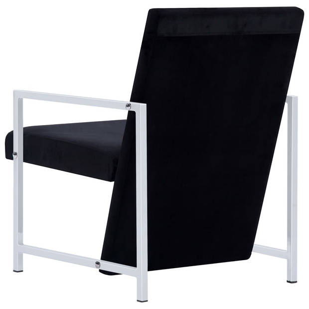 The Living Store Fauteuil Armstoel - 53x69x73cm - Zwart