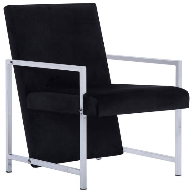 The Living Store Fauteuil Armstoel - 53x69x73cm - Zwart