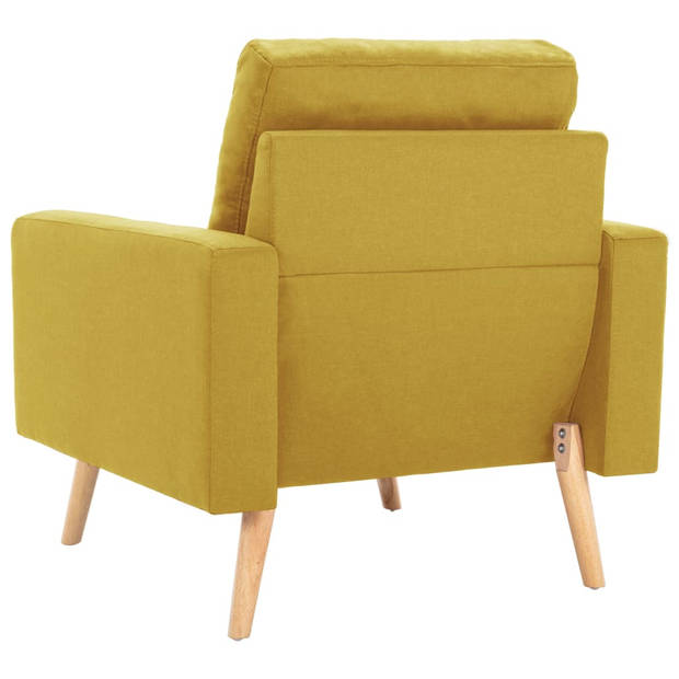 The Living Store Fauteuil - XYZ - Zitmeubel - 77 x 71 x 80 cm - Geel