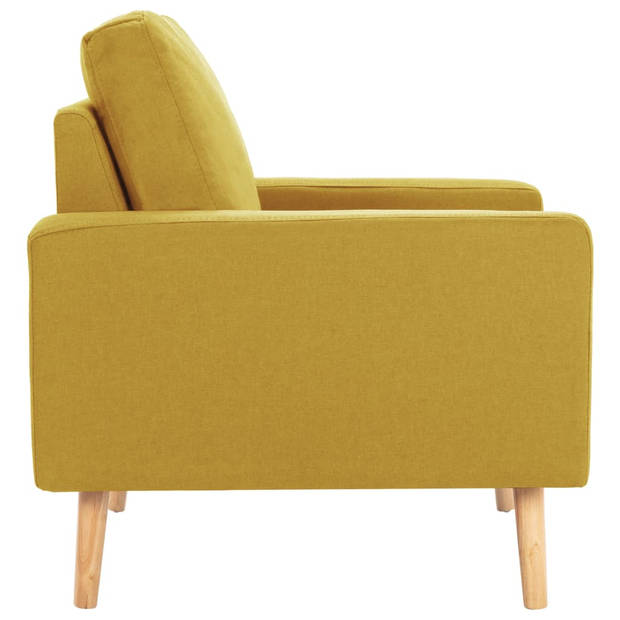 The Living Store Fauteuil - XYZ - Zitmeubel - 77 x 71 x 80 cm - Geel