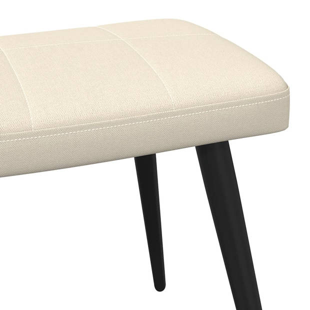 The Living Store Relaxfauteuil - naam - Stoel - 61 x 70 x 96.5 cm - Kleur- crème