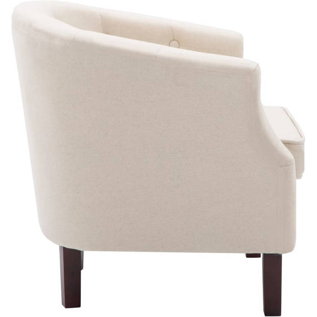 The Living Store Fauteuil Elegant - Stoelen - 65 x 64 x 65 cm - Beige - Polyester