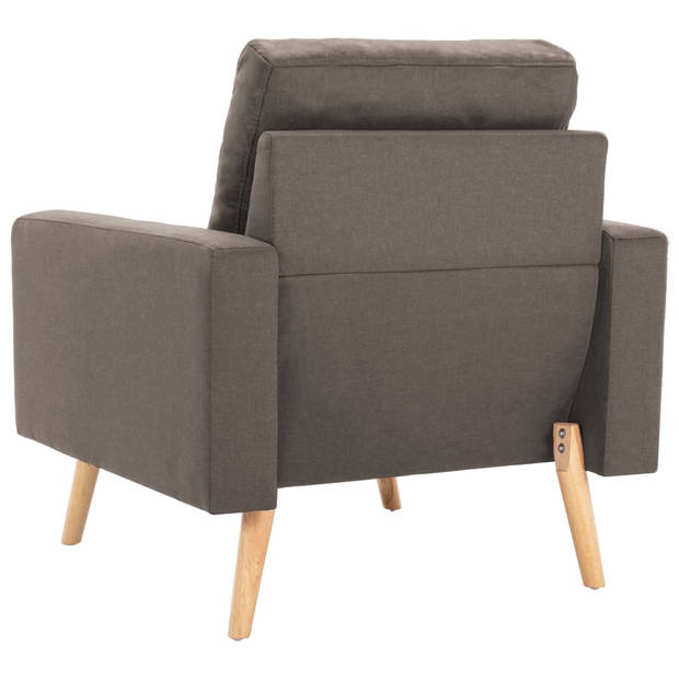 The Living Store Fauteuil - Zitmeubel - 77 x 71 x 80 cm - Taupe