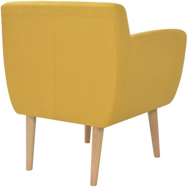 The Living Store Fauteuil X - Fauteuils - 70 x 59 x 74 cm - Geel