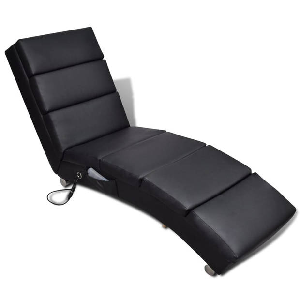 The Living Store Massagestoel - Zwart - 51 x 155 x 73 cm - 8 massagepunten