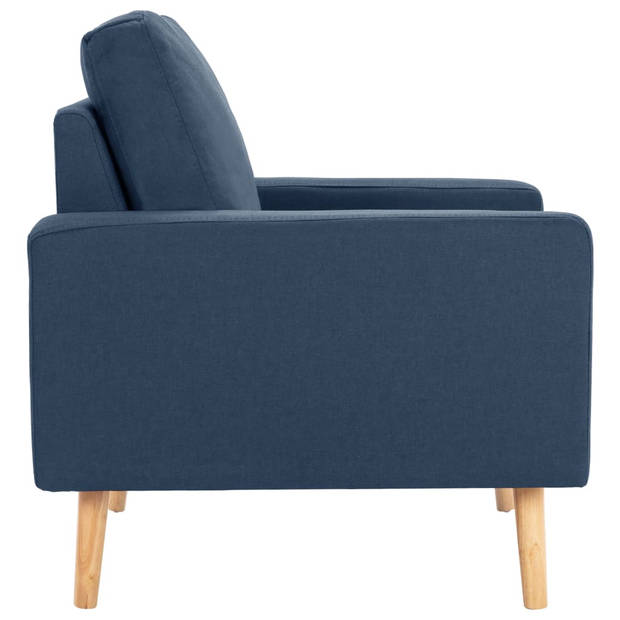 The Living Store Fauteuil - Comfortabele zitervaring - Blauw - 77 x 71 x 80 cm