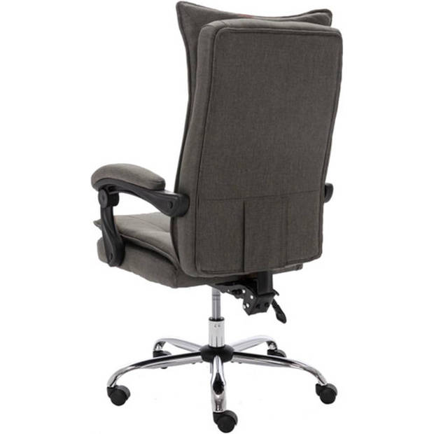 The Living Store Verstelbare Kantoorstoel - Grijs - 64 x 68 x (113-120) cm - Ergonomisch en Comfortabel