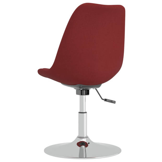 The Living Store Eetkamerstoel s - Eetkamerstoelen- 49x45x(81-93)cm - Wijnrood