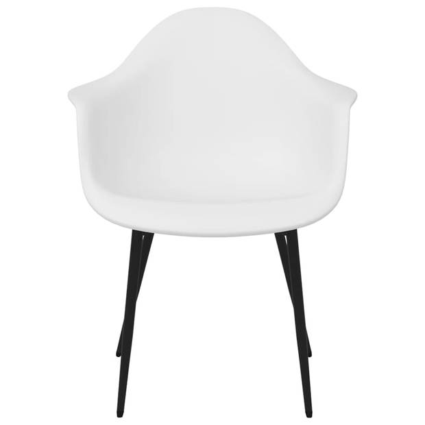 vidaXL Eetkamerstoelen 2 st PP wit