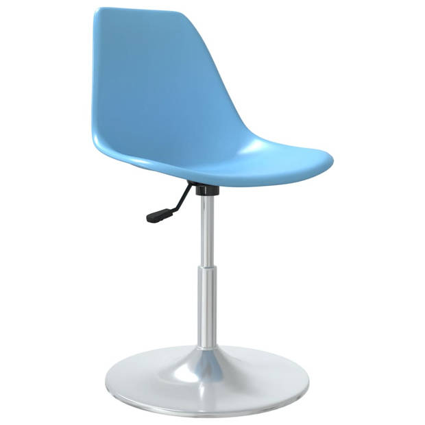 vidaXL Eetkamerstoelen draaibaar 4 st PP blauw