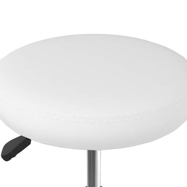 vidaXL Eetkamerstoelen 2 st kunstleer wit