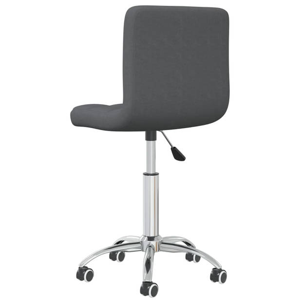 The Living Store Draaibare Eetkamerstoelen - Donkergrijs - 40 x 47 x (74.5-86) cm - Set van 6