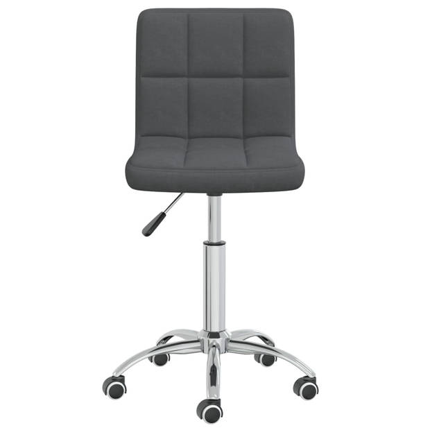 The Living Store Draaibare Eetkamerstoelen - Donkergrijs - 40 x 47 x (74.5-86) cm - Set van 6