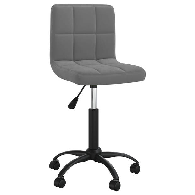 The Living Store Draaibare eetkamerstoelen - donkergrijs - fluweel - 40 x 47 x (76 - 87.5) cm - gasveermechanisme