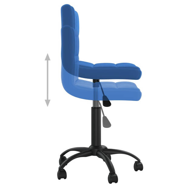 vidaXL Eetkamerstoelen draaibaar 2 st fluweel blauw