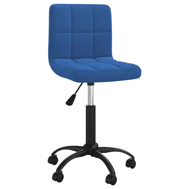 vidaXL Eetkamerstoelen draaibaar 2 st fluweel blauw