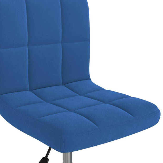 vidaXL Eetkamerstoelen draaibaar 2 st fluweel blauw