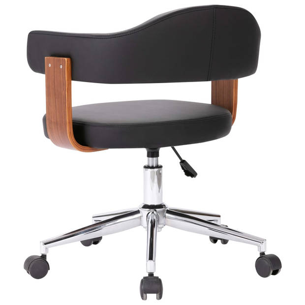 The Living Store Draaibare eetkamerstoelen - Zwart - 49.5 x 51.5 x (94.5 - 115.5) cm - Gasveermechanisme