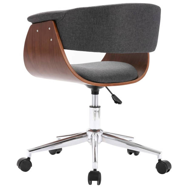 The Living Store Draaibare Eetkamerstoelen - Set van 6 - Grijs - 59.5 x 58 x (66 - 74) cm - Ergonomisch Design