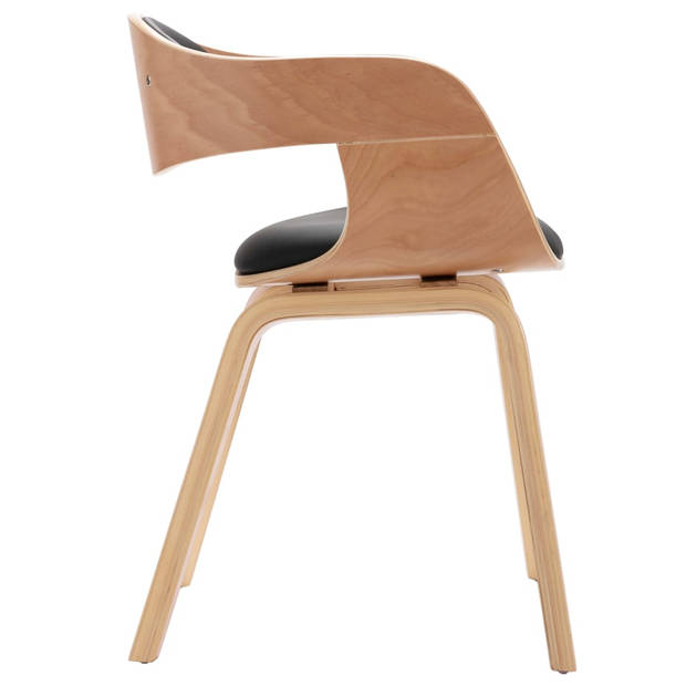 vidaXL Eetkamerstoelen 6 st gebogen hout en kunstleer